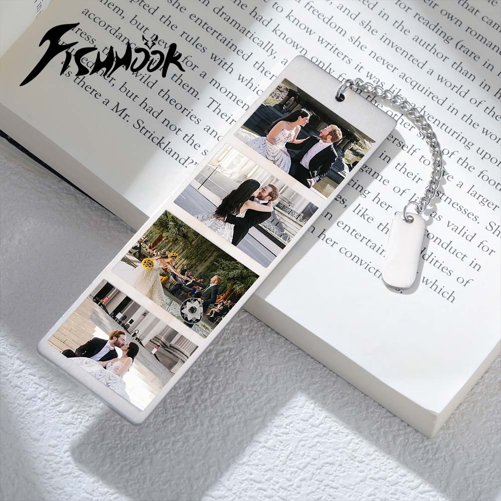 Custom Photo Book - Paar-Lesezeichen mit Individueller Seitendruck-Funktion, Personalisiertes Hochzeits-