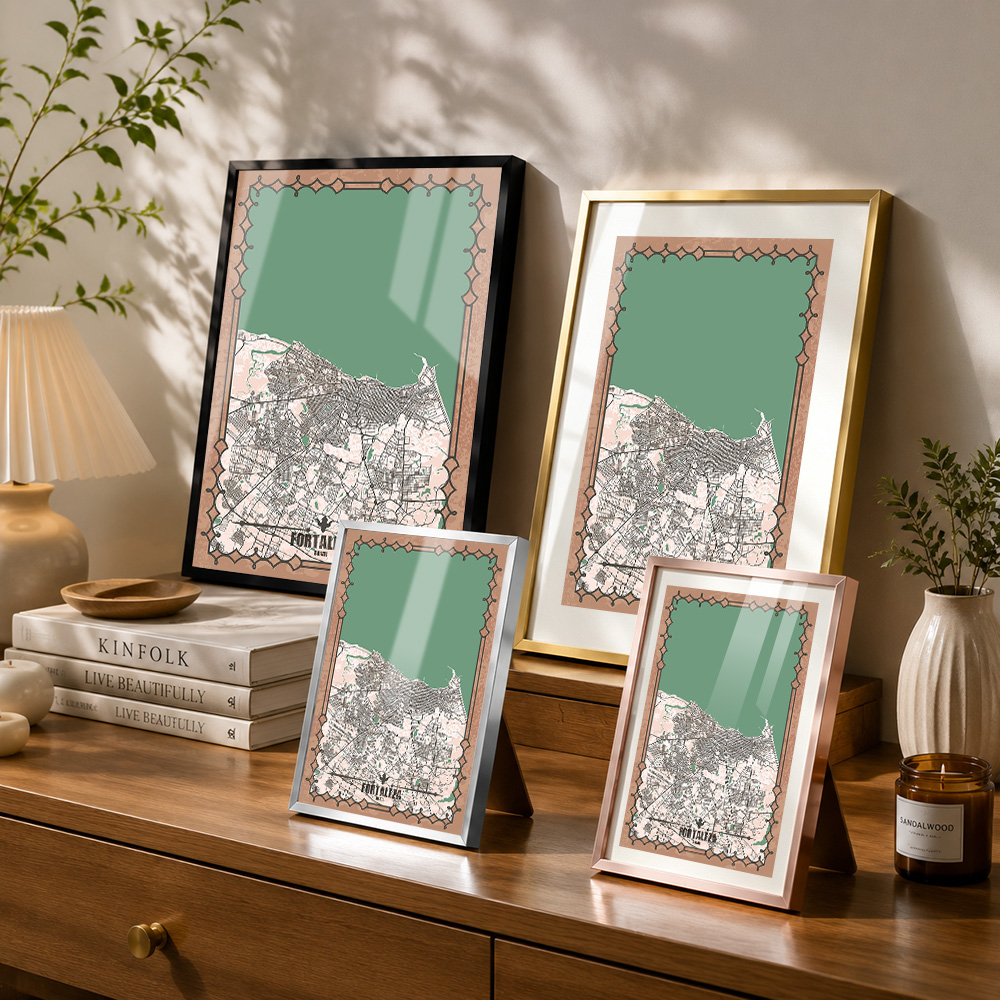 Fortaleza Stadtplan Gerahmter  – Custom Map Poster Bewertung und Preis